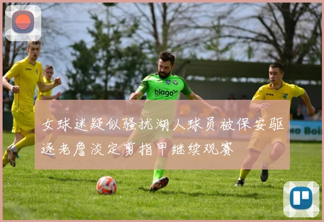 女球迷疑似骚扰湖人球员被保安驱逐老詹淡定剪指甲继续观赛